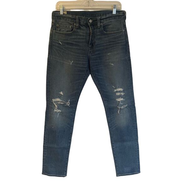 Men's J. Crew Distressed 484 Jeans Sz 29 x 30 Slim Fit Stretch Jeans - Picture 1 of 8